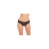 Tanga noir en dentelle ouvert 